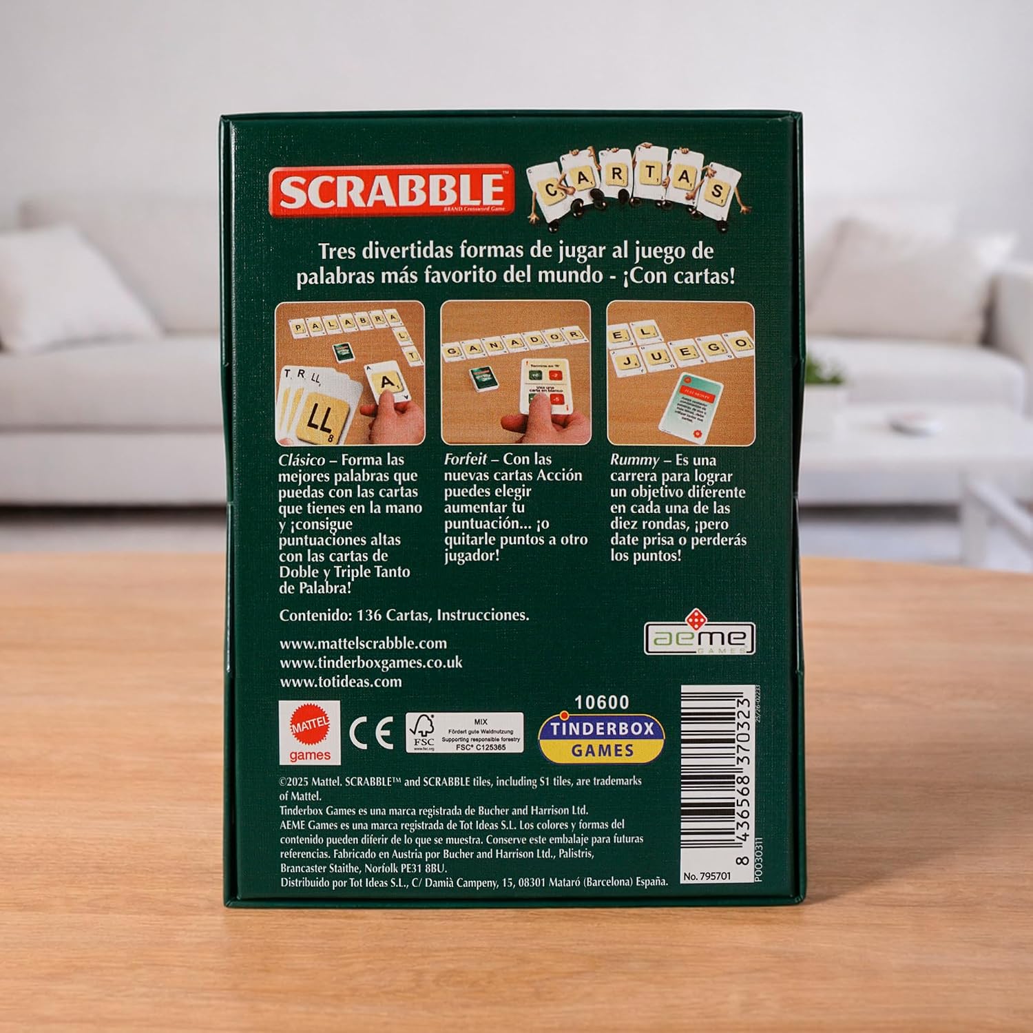 Juego De Cartas Scrabble En Español – Rápido, Educativo Y Familiar – Formato Portátil Para Viajes - Imagen 8