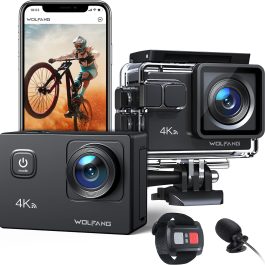 Cámara Deportiva GA100 4K 30FPS, 20MP Cámara Subacuática Impermeable 40M