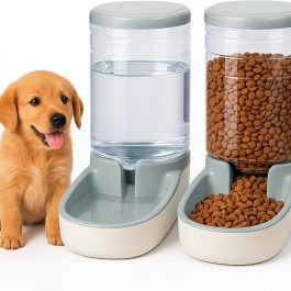 Dispensador Para Gatos Y Perros, Comida Y Agua, Pack 2 Unidades 3.8 L