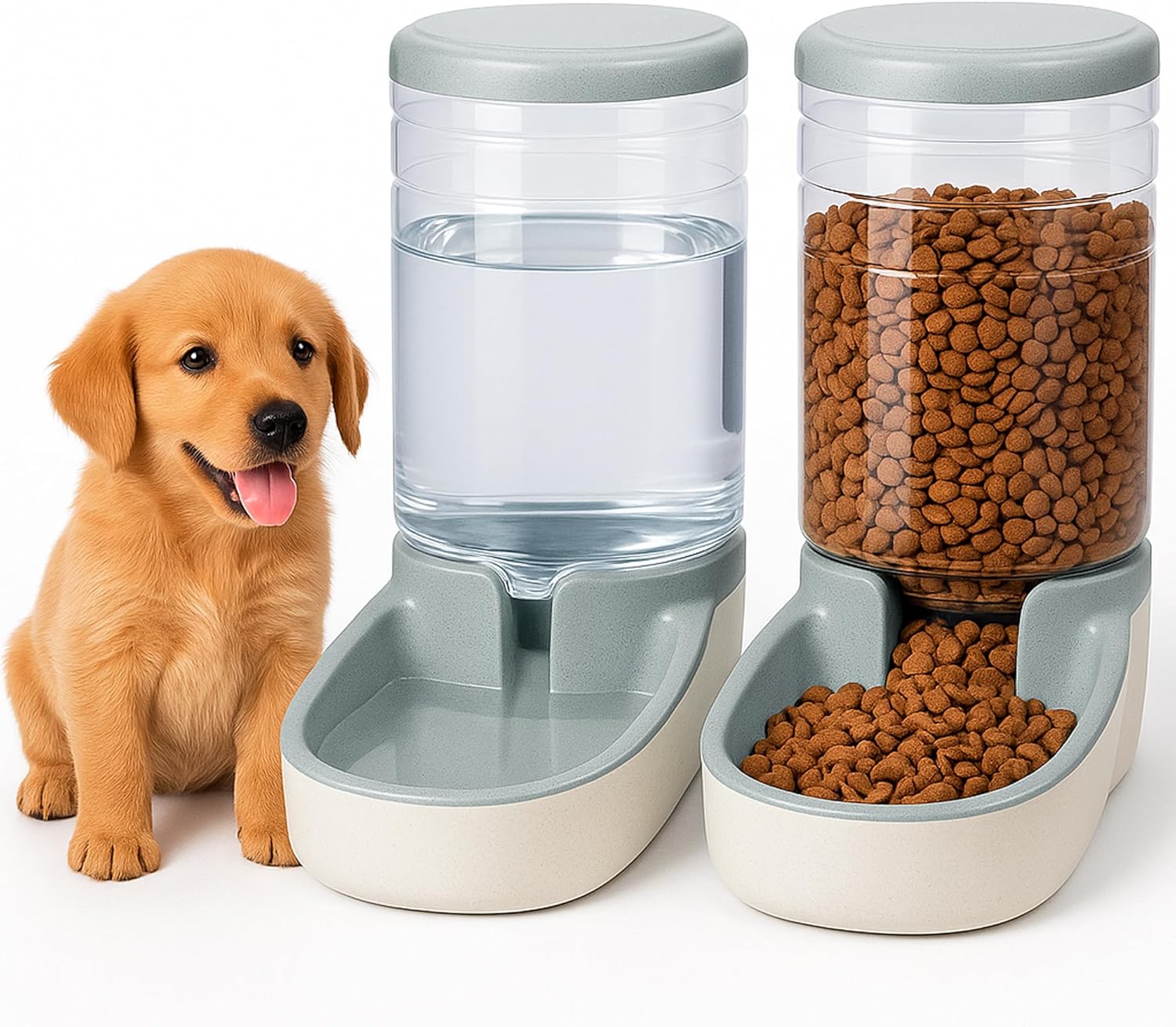 Dispensador Para Gatos Y Perros, Comida Y Agua, Pack 2 Unidades 3.8 L - Imagen 2