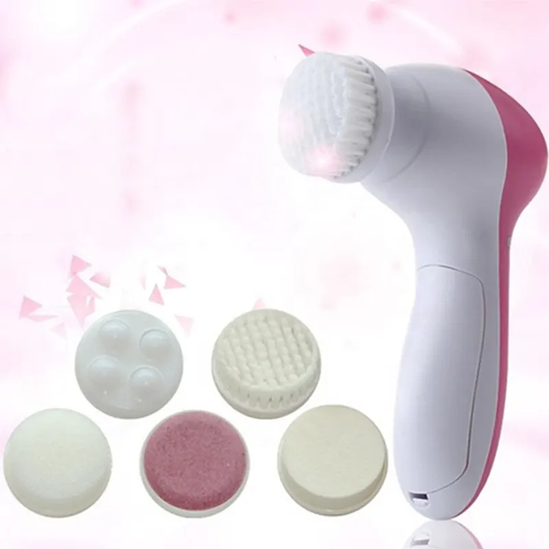 Limpiador Facial eléctrico 5 en 1, cepillo de limpieza Facial, máquina de lavado, Spa, cuidado de la piel, masajeador - Imagen 5