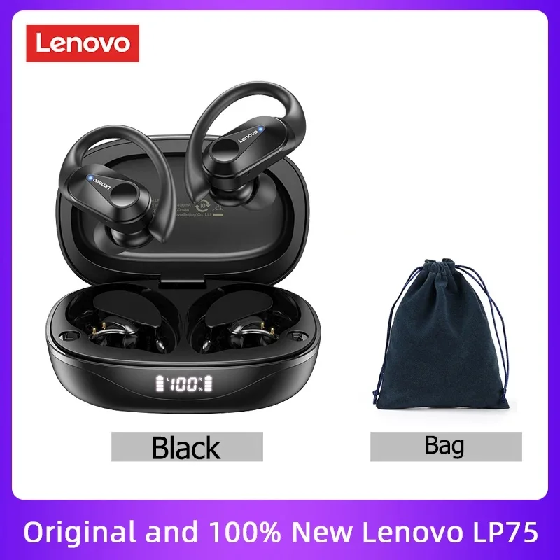 Auriculares inalámbricos Lenovo LED con pantalla digital, impermeables y reducción de ruido - Imagen 8