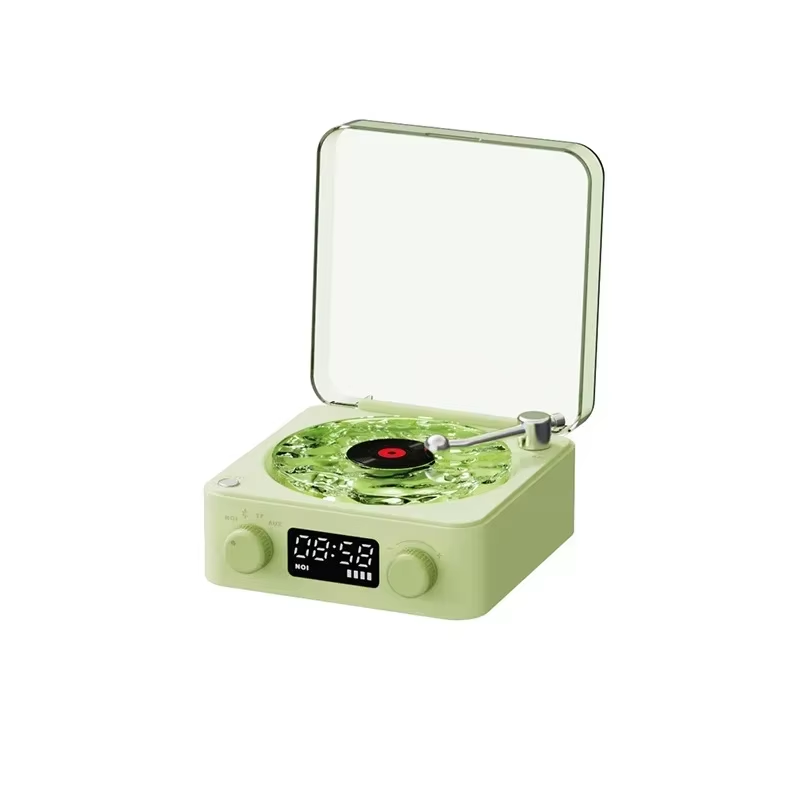 Altavoz Bluetooth con diseño de tocadiscos retro - Imagen 6