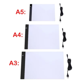Tableta de luz LED (tamaños A3/A4/A5) con tres niveles de intensidad regulable; ideal para dibujo, pintura de diamantes y bordado. Un regalo perfecto.