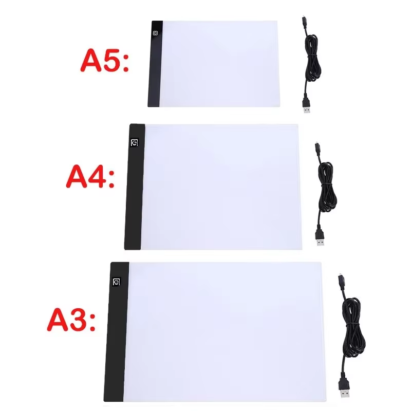 Tableta de luz LED (tamaños A3/A4/A5) con tres niveles de intensidad regulable; ideal para dibujo, pintura de diamantes y bordado. Un regalo perfecto. - Imagen 2