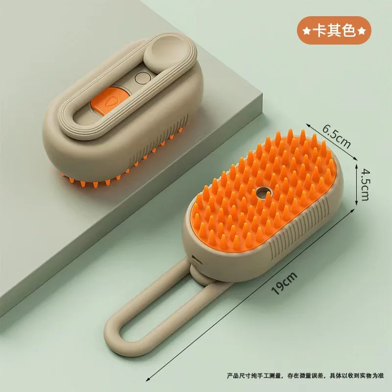 Cepillo de vapor para mascotas (perros y gatos): herramienta 3 en 1 con pulverizador eléctrico para masaje y aseo - Imagen 9