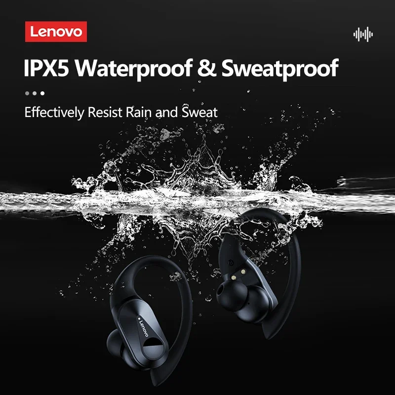Auriculares inalámbricos Lenovo LED con pantalla digital, impermeables y reducción de ruido - Imagen 4