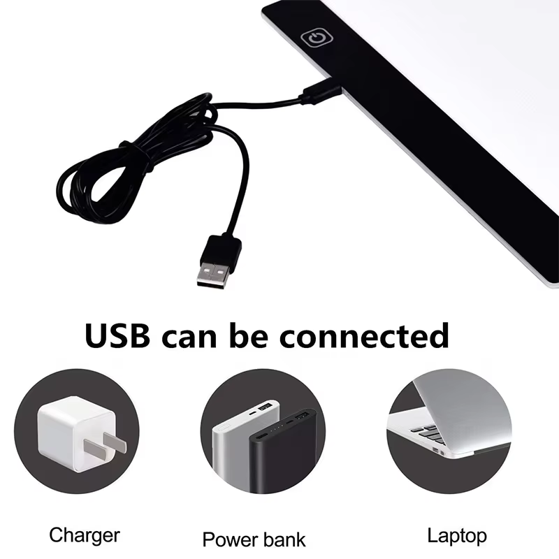 Tableta de luz LED (tamaños A3/A4/A5) con tres niveles de intensidad regulable; ideal para dibujo, pintura de diamantes y bordado. Un regalo perfecto. - Imagen 6