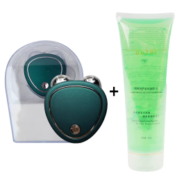 Masajeador facial con gel frío, microcorriente, efecto lifting, rodillo antiarrugas, reafirmante de la piel, rejuvenecedor y adelgazante.