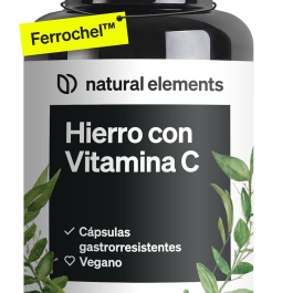 Ferrochel™ Hierro Con Vitamina C (42Mg) – 180 Cápsulas Gastrorresistentes – 20Mg De Bisglicinato De Hierro Probado En Laboratorio