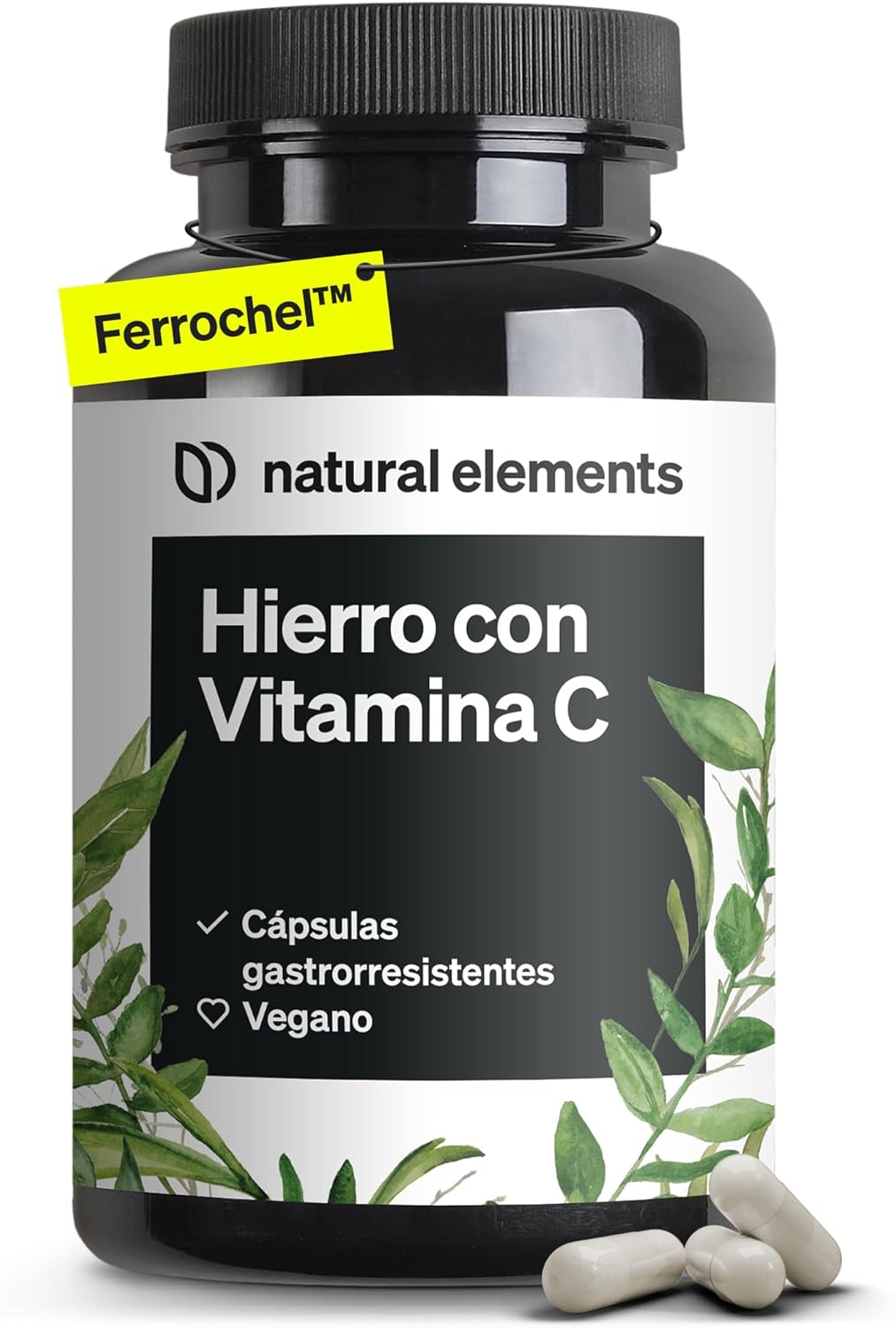 Ferrochel™ Hierro Con Vitamina C (42Mg) - 180 Cápsulas Gastrorresistentes - 20Mg De Bisglicinato De Hierro Probado En Laboratorio - Imagen 2