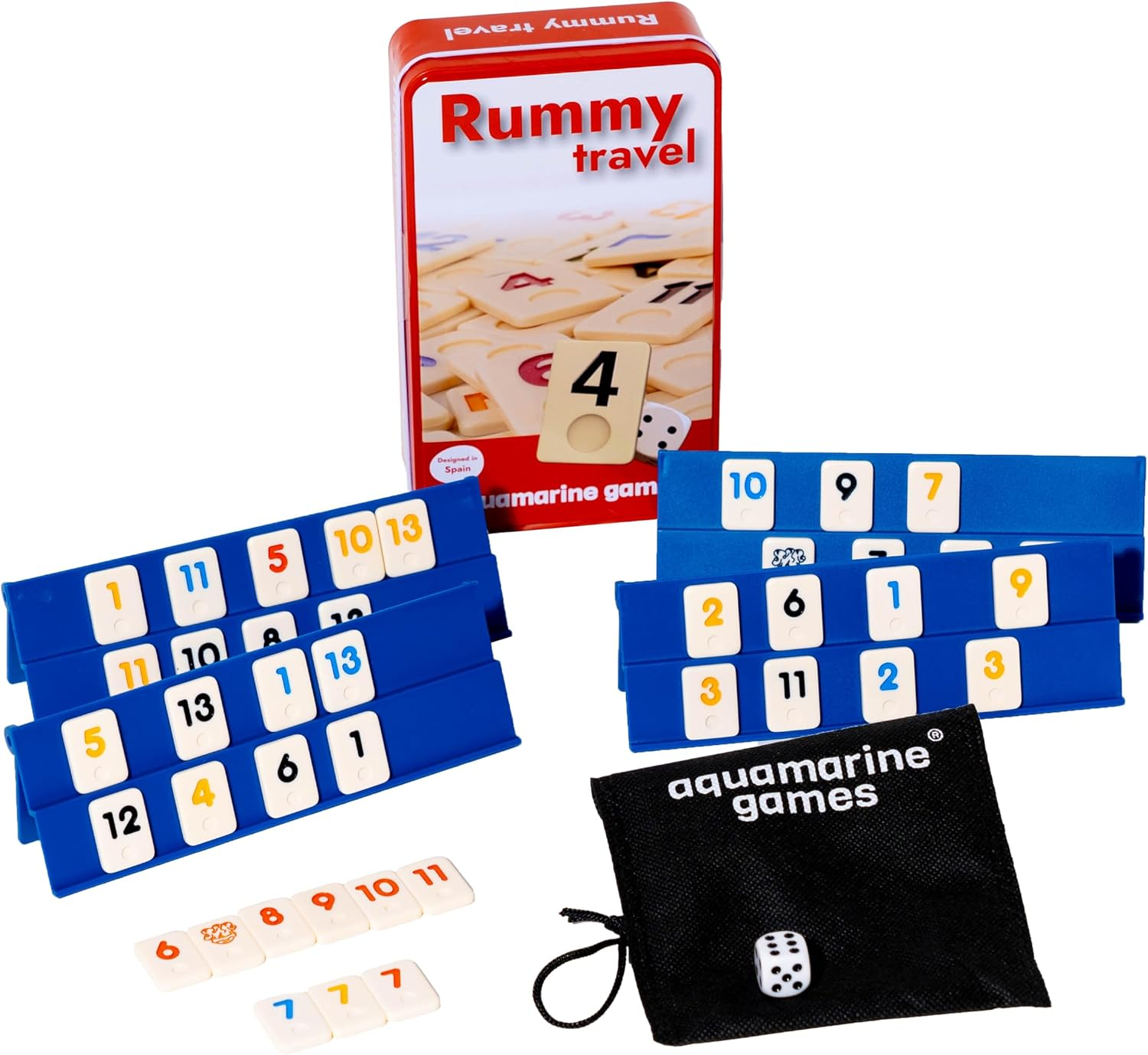 Rummy Travel 4 Jugadores Estuche Metálico - Imagen 4
