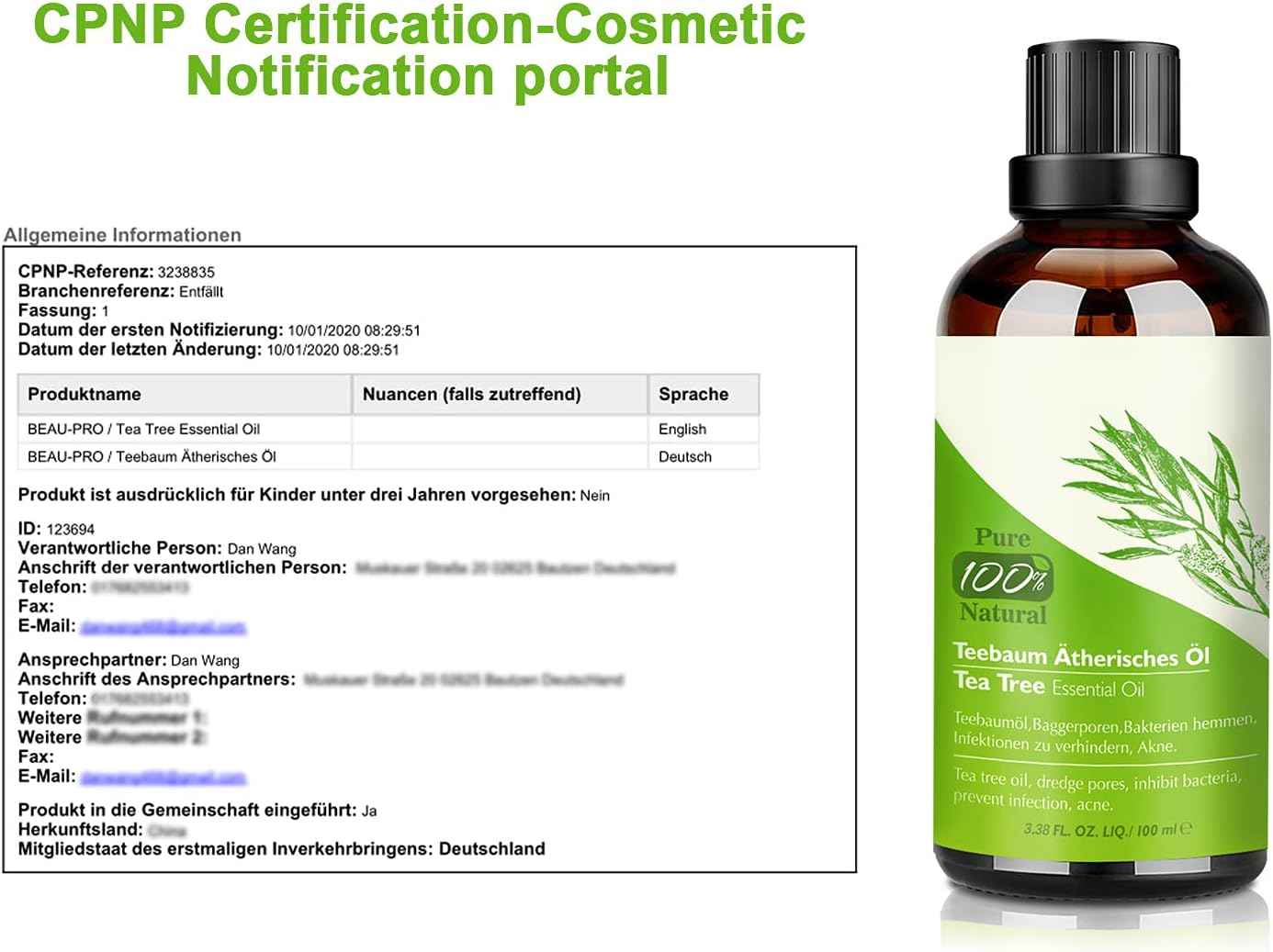Aceite De Árbol De Té 100% Natural,100 ML Aceite Esenciale-Aceite De Acné,Tea Tree Oil Puro, Perfumado,Tratamiento Antiacné Contra La Piel Y Cara Con Imperfecciones,Antipinillas - Imagen 8