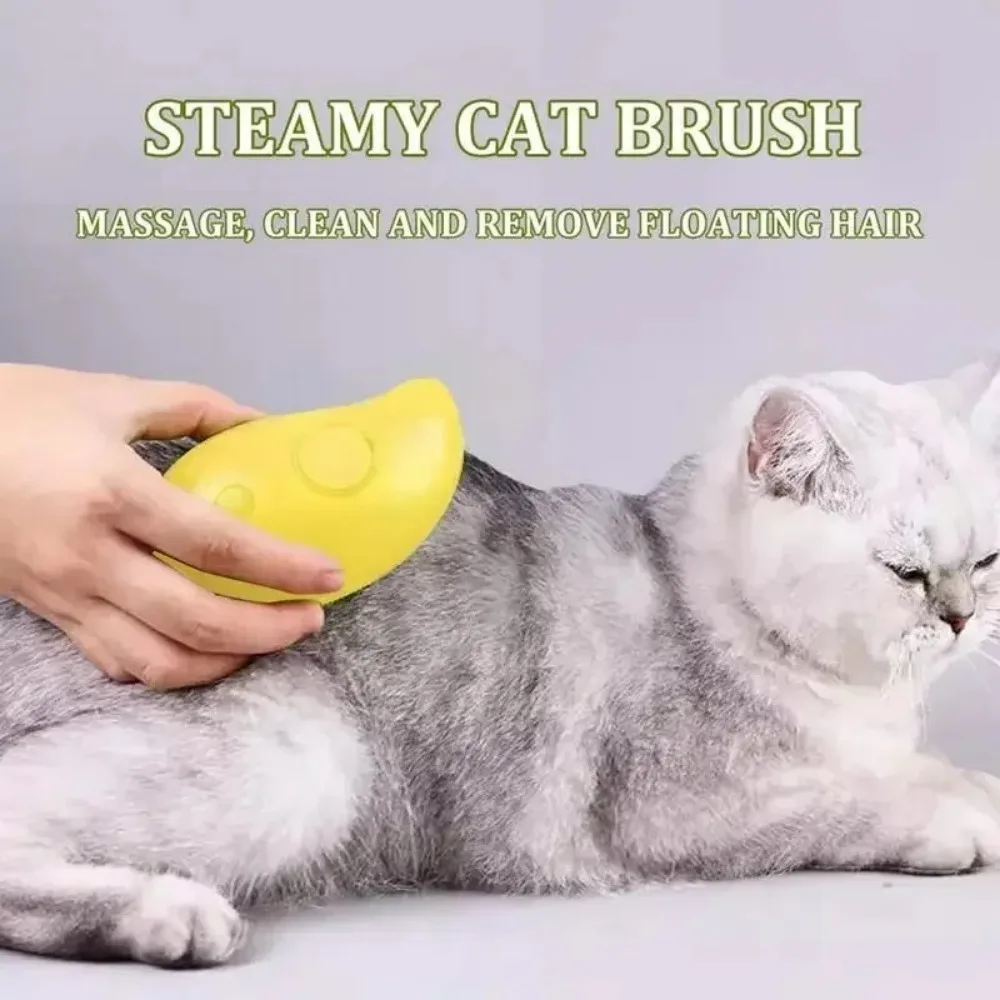Cepillo de vapor para mascotas (perros y gatos): herramienta 3 en 1 con pulverizador eléctrico para masaje y aseo - Imagen 3
